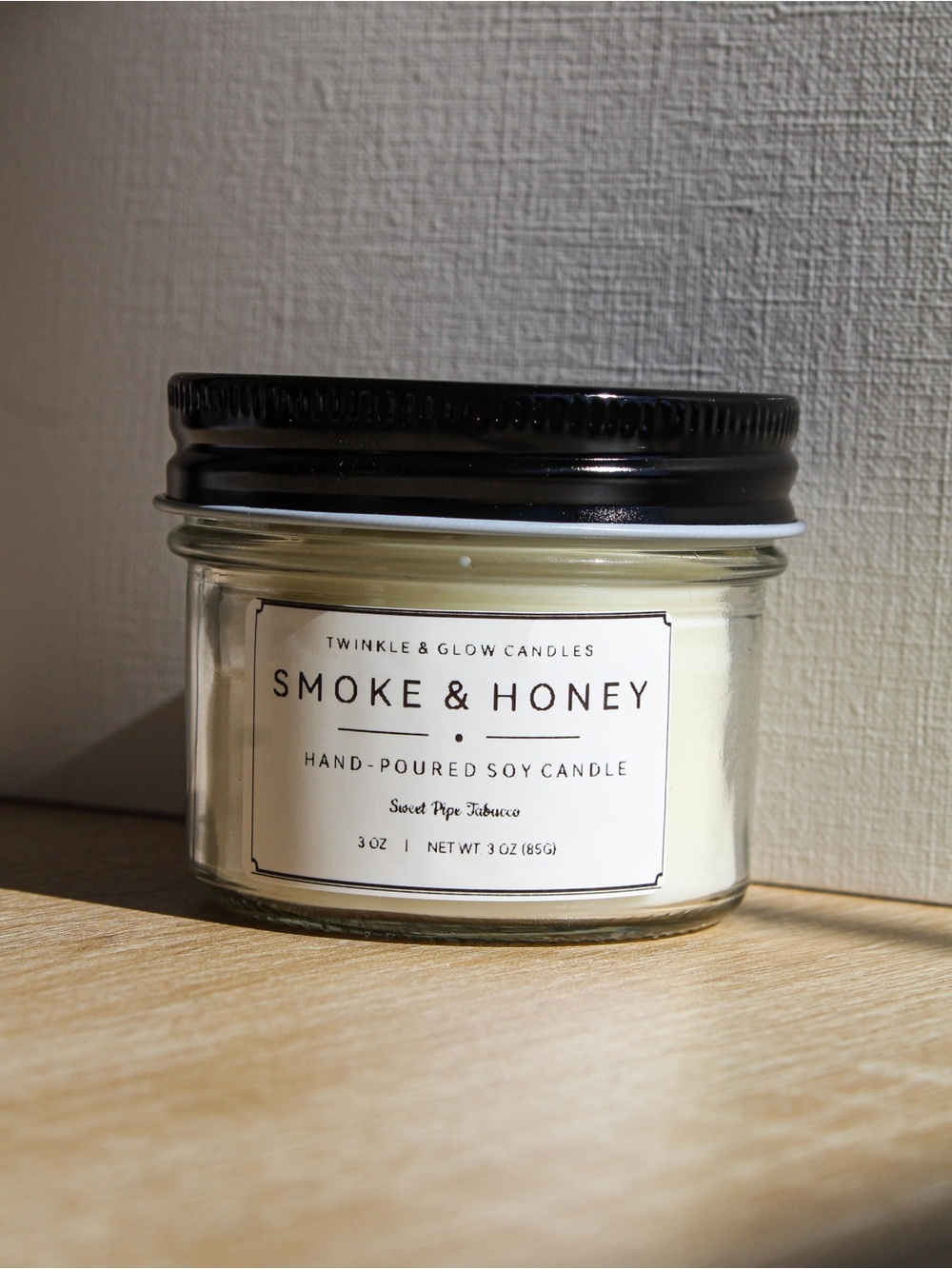 3oz Smoke & Honey Soy Candle – White